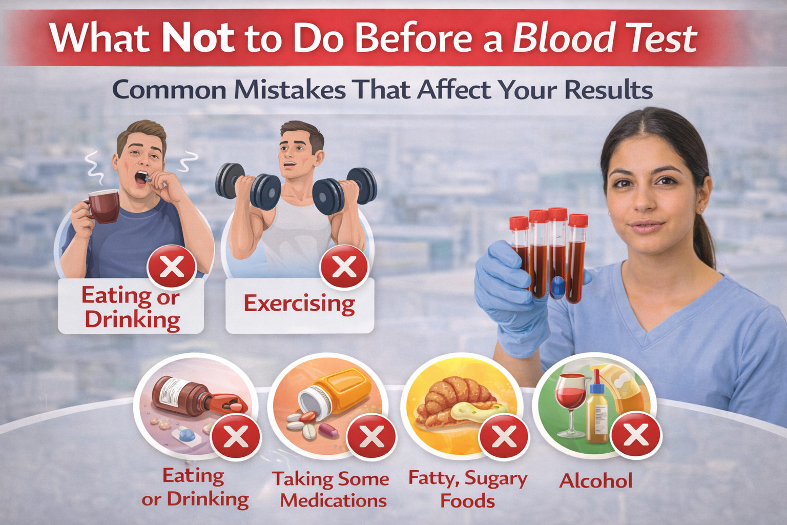 what not to do before a blood test